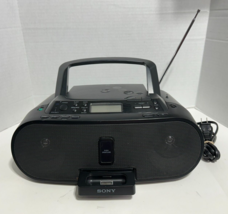 Sony ZS-S2iP CD Player AM-FM Radio iPod Dock Boombox CDR RW Playback, Black - £31.81 GBP