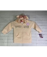 Disney Minnie Mouse Hoodie Zip Up Ears Pink Kids Girls Size 18 Months NEW - $14.85