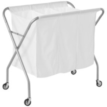 Whitmor 3 Section Laundry Sorter - Collapsible with Heavy Duty Wheels - $73.14