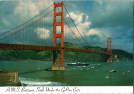 H.M.S. Brittania Sails Under the Golden Gate Bridge San Francisco CA - £4.43 GBP