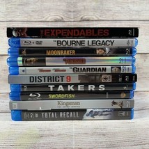 Mixed Lot Of 10 Blu Ray Movies Bourne Legacy Total Recall  Expendables Punisher - £19.57 GBP