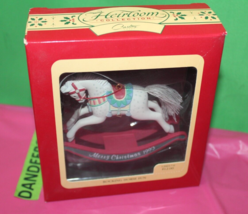 Carlton Heirloom Rocking Horse Fun 1993 Christmas Holiday Ornament 126017-0 - £18.46 GBP