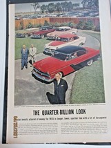 1955 Chrysler "The Quarter -Billion Look " Dodge , DeSoto ,Vintage Print Ad - £3.98 GBP