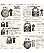 1922 N.T. Bushnell Yale Padlocks Keys Advertisement Catalogue Hardware D... - $54.83 CAD