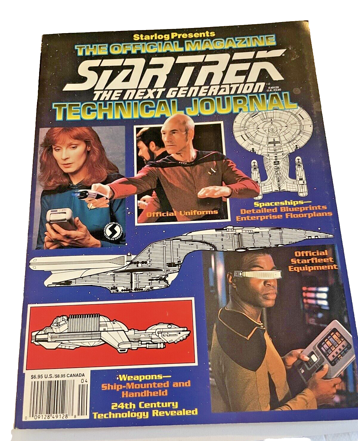 Magazine Star Trek The Next Generation Technical Journal Official Book Vtg 1991 - $12.07
