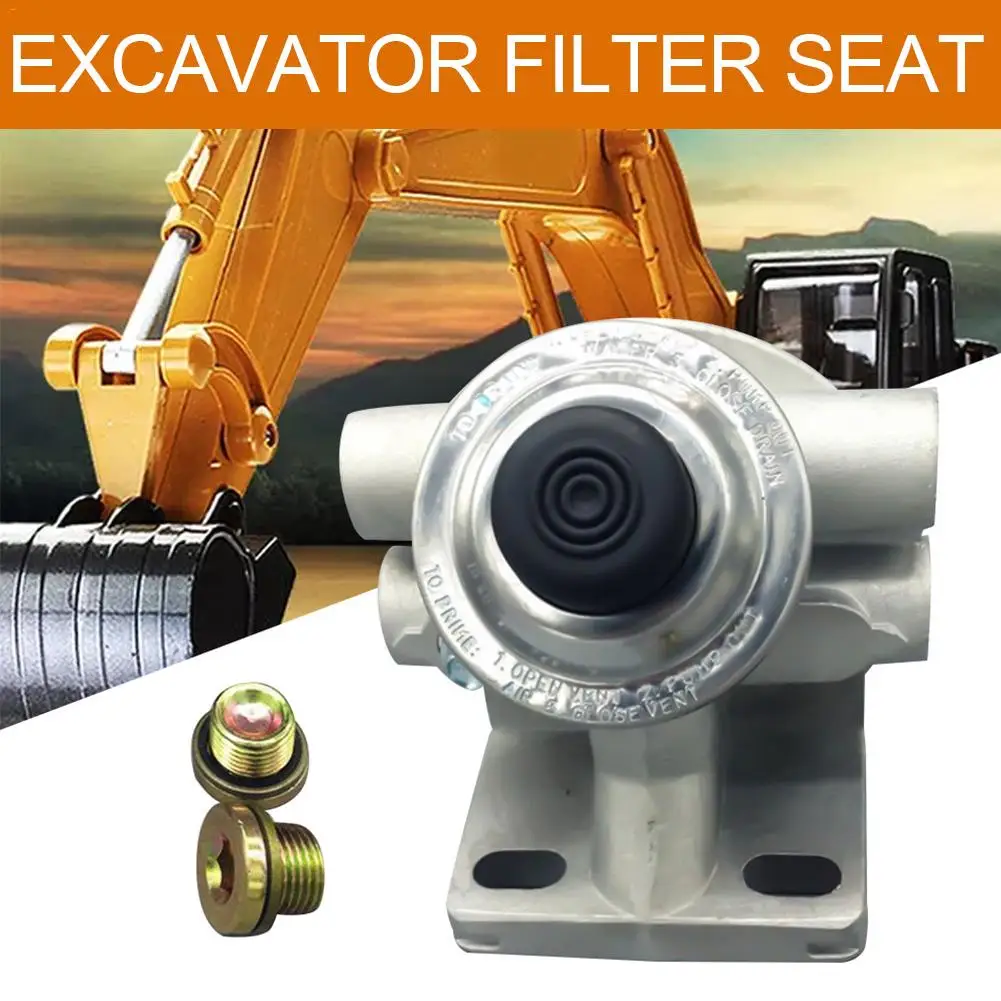 Excavator Accessorie Diesel Grating Filter Hand Pump With Valve Seat Aluminum - £36.16 GBP+