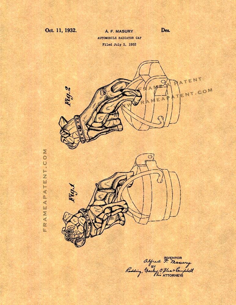 Mack Truck Radiator Cap Patent Print