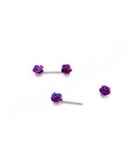 Pink &amp; Purple Rose Flower Nipple Rings 14 Gauge - $14.92 CAD