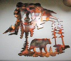 Bear Mountains Metal Wall Art 20&quot; t x 19&quot;w - £41.75 GBP