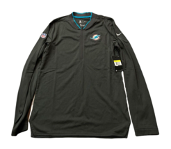 NWT New Miami Dolphins Nike Coaches Sideline Half-Zip Small Performance Jacket - £43.35 GBP