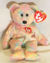 Ty Beanie Baby Celebrate Bear Beanbag Plush Toy Swing &amp; Tush Tags o - $9.89