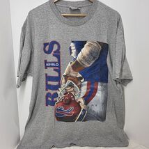 Vintage 90s Lee Sport  NFL Buffalo Bills Gray Football T-Shirt Mens XL USA - $817.04 MXN