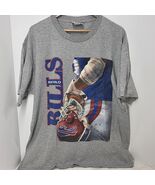 Vintage 90s Lee Sport  NFL Buffalo Bills Gray Football T-Shirt Mens XL USA - $817.04 MXN