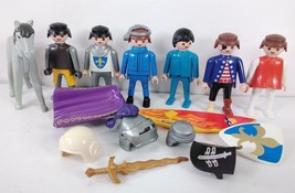 Playmobil Assorted Figures Lot: Horse, Knights, Pilot, Pirates, Cape, Su... - $8.80
