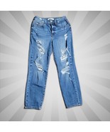 Willow &amp; Root High Rise Mom Distressed Denim Jeans ~ Sz 26 ~ Blue ~ 24&quot; ... - £14.15 GBP