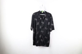 Vtg 90s Streetwear Mens Large Sheer Dragon Dance Rave Collared Button Shirt USA - £46.57 GBP