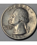 1965 Washington Quarter No Mint Mark, Rim Errors: LIBERTY, 1965, Filled A - $195.95