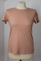 Vince M Tan Brown Pima Cotton Short Sleeve Top Tee - $26.60