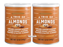 Seasonal Trio of Almonds Tin trader joe  Caramel Coffee, Sesame Honey, a... - $29.65