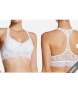 DKNY Signature Lace T-Back Bralette Lace Bra Sz S WHITE 735233 NEW - $20.56 CAD