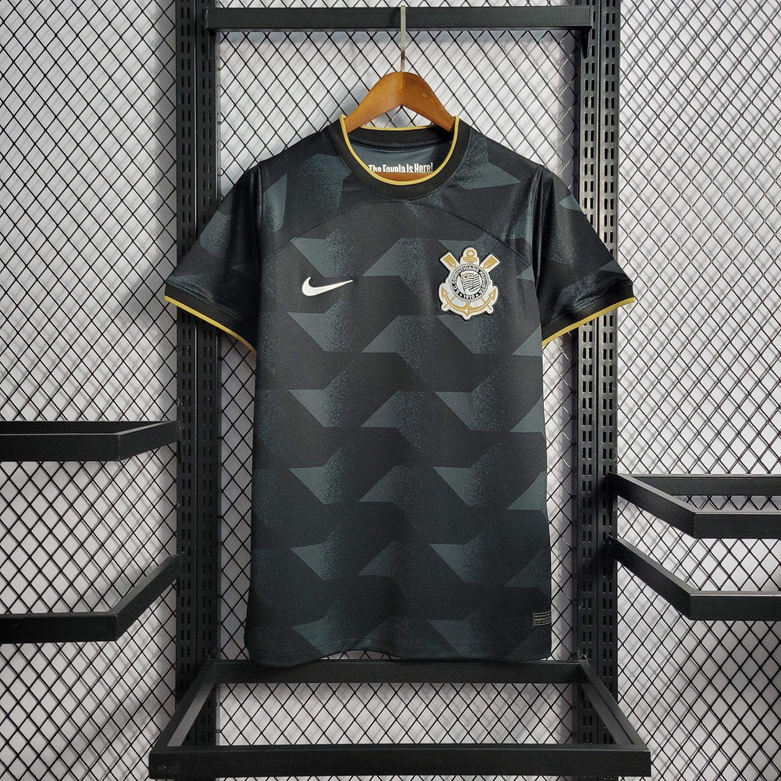 Nuovo Corinthians Black Maglia Calcio 2023-2024 Uomini Adulti