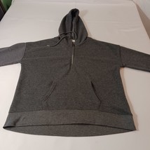 Hippie Rose Women's Gray 1/2 Zip Hoodie Pullover Sweatshirt Long Sleeve Size M image 6