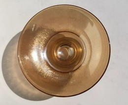 Vintage Marigold Peach Amber Carnival Glass 9” Pedestal Bowl - $44.95
