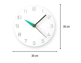 Moro Design 3 Color Hands Wall Clock non Ticking Silent Clock (Classic Mint) image 4