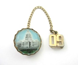 1960 Washington D.C. Capitol Building Set of LAPEL PINS Vintage Connected  Glass - £13.53 GBP