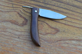 vintage real handmade stainless steel folding knife 5231 - $45.00