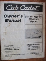 Owner&#39;s Manual - Cub Cadet Rotary Mowers 357, 358 &amp; 359 - $10.95