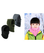 Fleece Winter Hut Kinder Thermo Warm Farbe Maske Pure Ski Schal Schnee UK - £5.92 GBP+