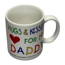 Hugs and Kisses For My Daddy Coffee Mug Father’s Day Colorful - £15.18 GBP