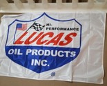 Lucas Oil Racing Black Flag 3X5 Ft Polyester Banner USA - £12.57 GBP