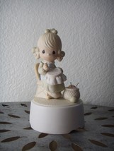 1981 Precious Moments MOTHER SEW DEAR Porcelain Musical Figurine Sculptu... - $9.95