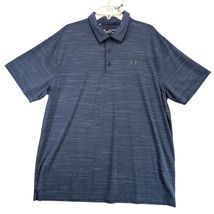 Under Armour HeatGear Blue Polo Shirt Men&#39;s XXL Short Sleeve Golf Active... - $30.80 CAD