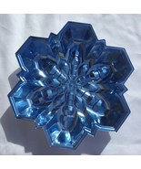 2 Blue Metallic Plastic Snowflake Shaped Tray - $12.00