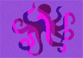 Pepita Needlepoint kit: Octopus Ocean Palette Purples, 10&quot; x 7&quot; - £40.09 GBP+