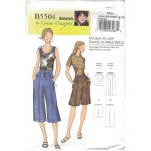 Butterick B5504 Connie Crawford Shorts and Capri Crop Pants Pattern Size... - $11.75