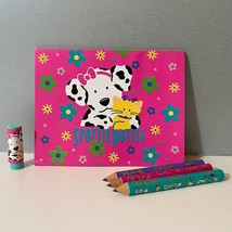 Vintage Sanrio Spottie Dottie Mini Stationery Set Pencils Notepad Eraser - £25.97 GBP