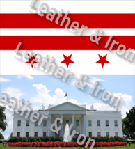 New White House / Washington DC Flag Design Vinyl Checkbook Cover - $8.75