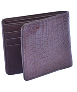 Astute Don Juan Brown Multi Card Slots Genuine Crocodile Leather Men Wallet - $179.99
