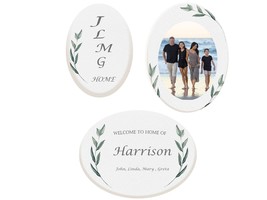 Photo of your family printed on ceramic tile, monogrammed initials sign ... - $55.00
