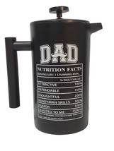 French Press Coffee Maker Heat Resistant Glass Dad Father Gift Present Nutrition - £17.15 GBP