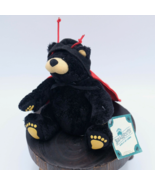 VTG Bearfoots Jeff Fleming Big Sky Carvers 5&quot; Plush Black Bear Ladybug 1996 - $43.70 CAD