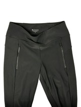 Athleta Tight Leggings Zipper Pockets MEDIUM Black Yoga Gym Athletic Pants Crop - £35.04 GBP
