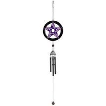 Purple Pentagram Metal Windchime Outdoor Wind Chime 31 Inch - $26.98