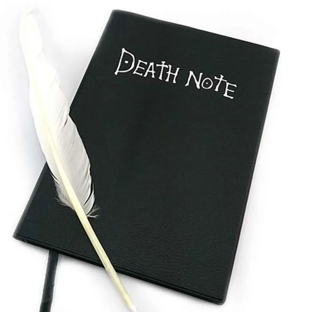 Death note action figure printed death note l cosplay notebook feather pen book writing thumb200