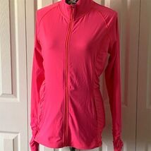Victoria's Secret Pink Women's Track Jacket M Ruched Stretch Activewear - $19.80