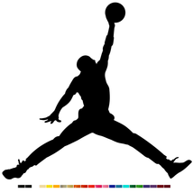 Michael Jordan Vinyl Decal Sticker Car Air LA Lakers NBA Jumpman Basketball Logo - £2.32 GBP+